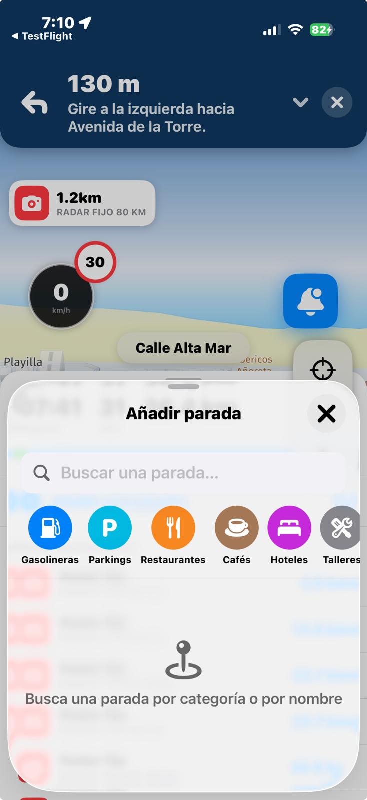 Puntos de interés y paradas